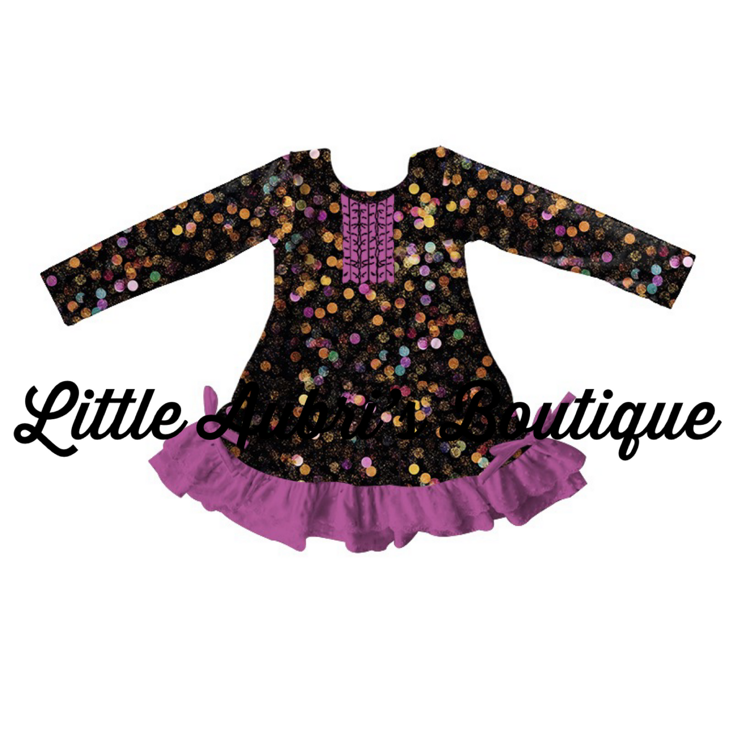 PREORDER Confetti Celebration Ruffle Pajama Dress CLOSES 9/22