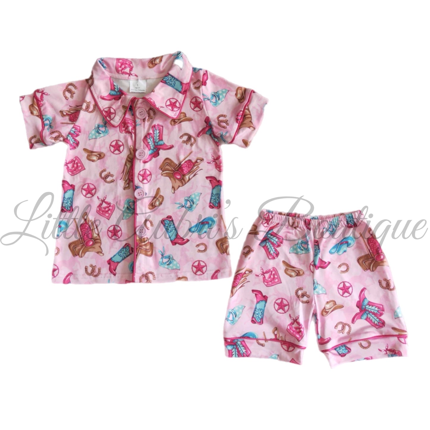 Cowgirl Pajama Short Set ETA Early Sept