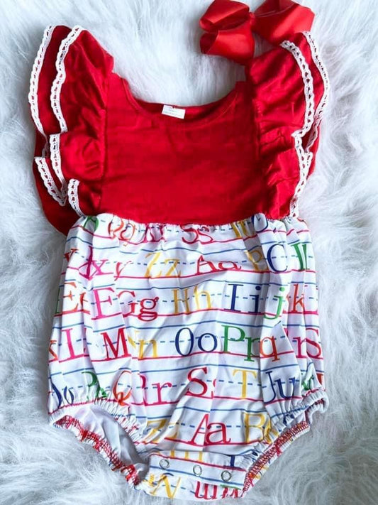 Alphabet Lace Romper