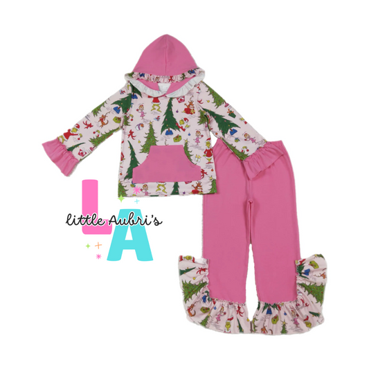 Pink Mean One Ruffle Pants Set ETA Late Nov