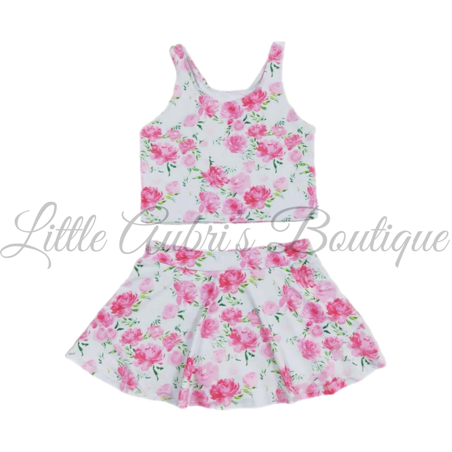 Pink Floral Athletic Skort Set ETA Late June