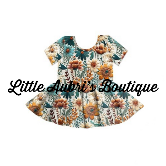 PREORDER Floral Rust Floral Peplum CLOSES 6/3