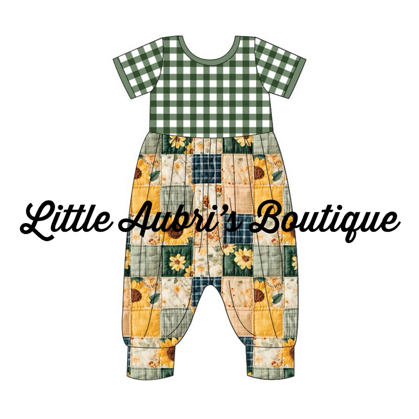 PREORDER Sunflower Patchwork Harem Romper CLOSES 6/3