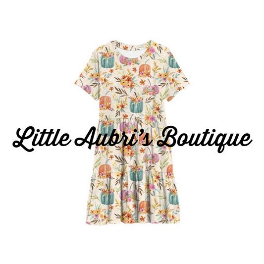 PREORDER Floral Pumpkins Triple Tiered Dress CLOSES 6/3