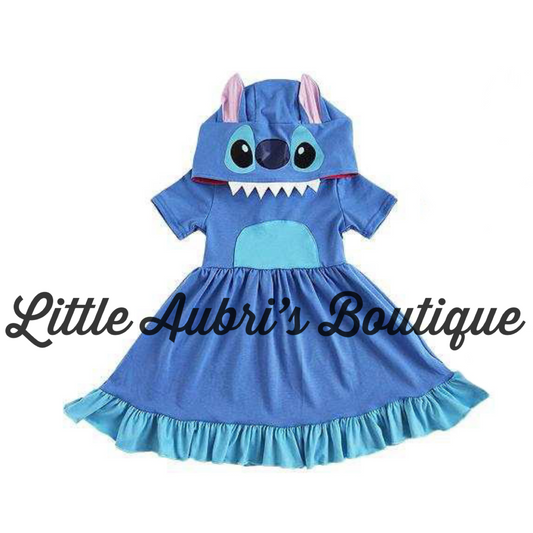 PREORDER Blue Alien Hooded Dress CLOSES 3/8