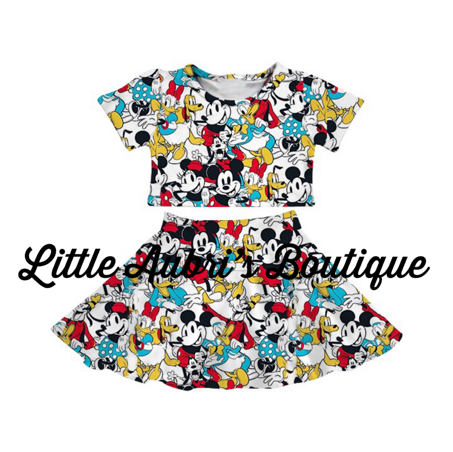 PREORDER Vintage Mouse Crop Skort Set CLOSES 6/9