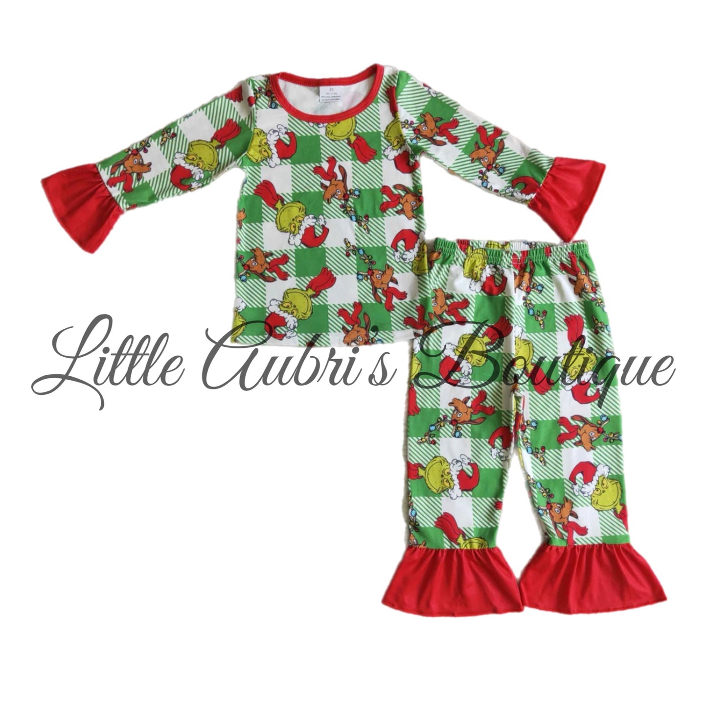 Plaid Mean One Ruffle Pajama Set ETA End November