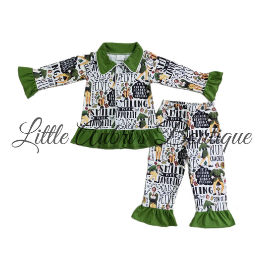 Buddy the Elf Ruffle Pajama Set ETA End November