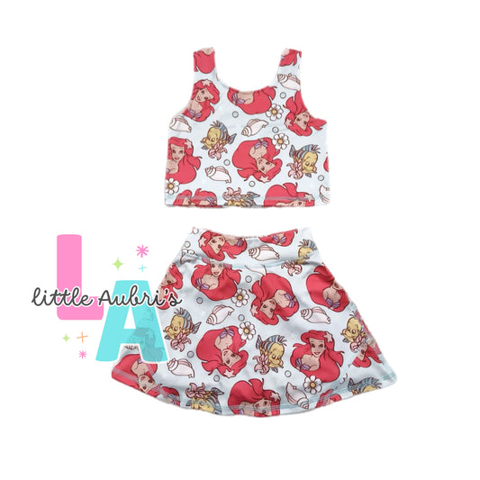 Mermaid Crop and Athletic Skort Set ETA Late June
