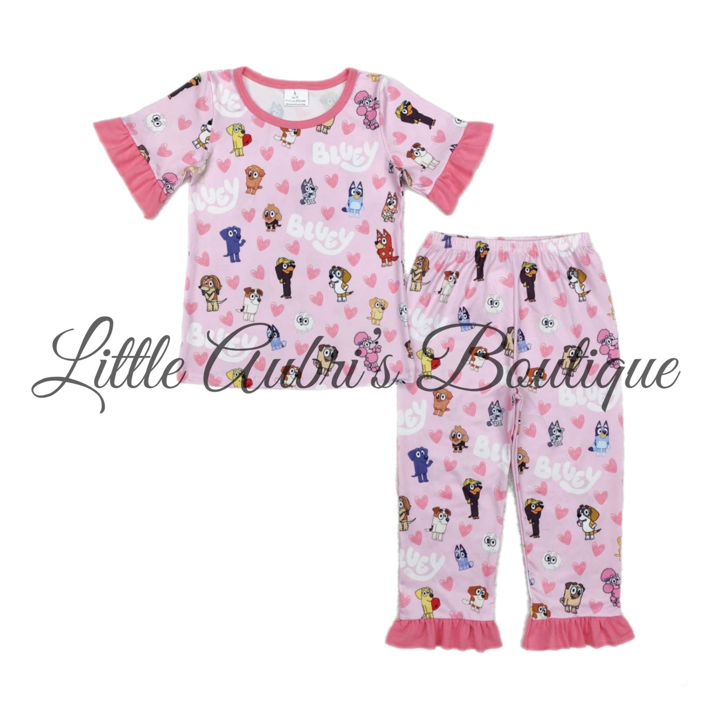 Puppy Love Ruffle Pajama Set ETA End December