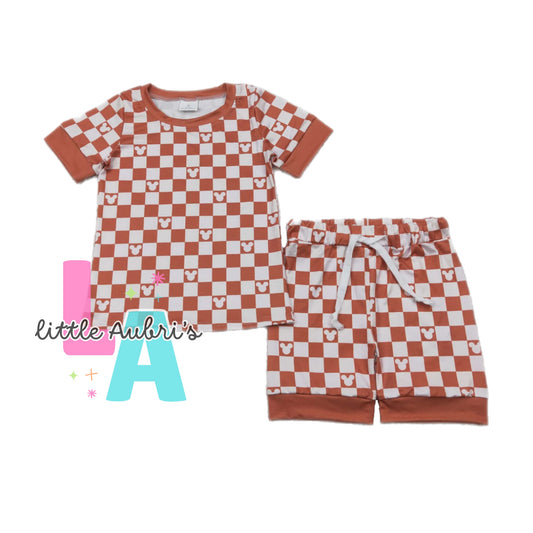 Mouse Checkered Short Set ETA Late August