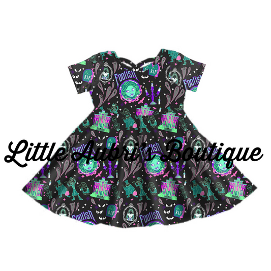 PREORDER Haunted Mansion Cross Back Twirl Dress CLOSES 6/21