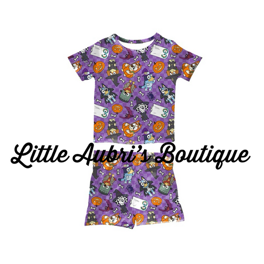 Blue Dog Dress Up Pajama Set