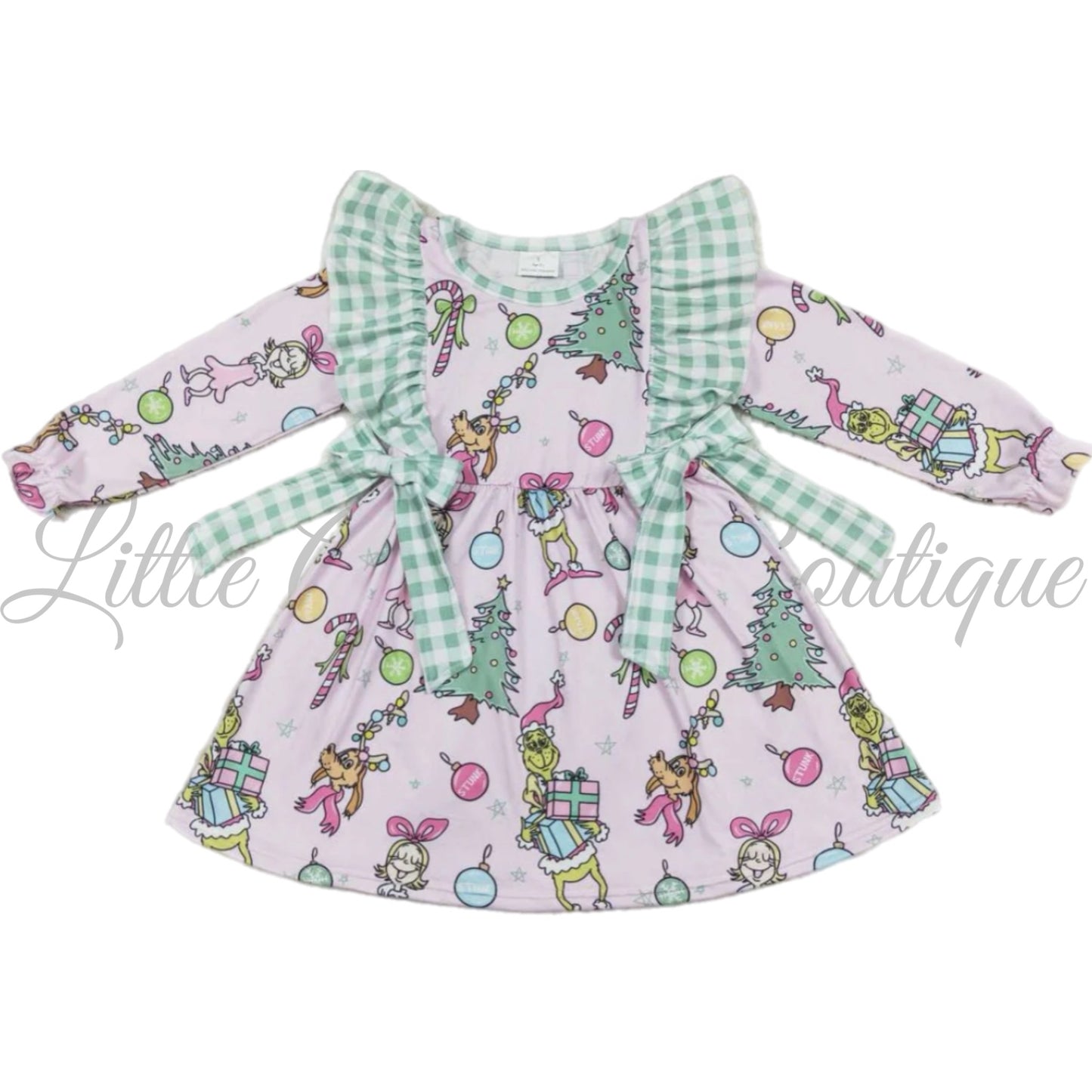 Pink Green Face Tie Dress ETA End November