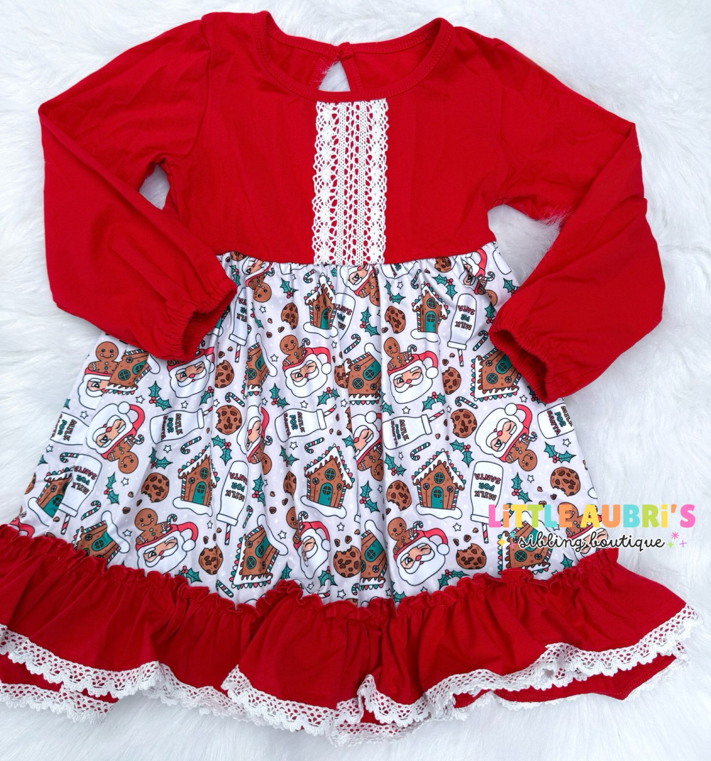 MILK FOR SANTA Lace Dress
