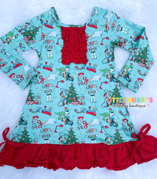 FESTIVE TOYS Ruffle Pajama Dress