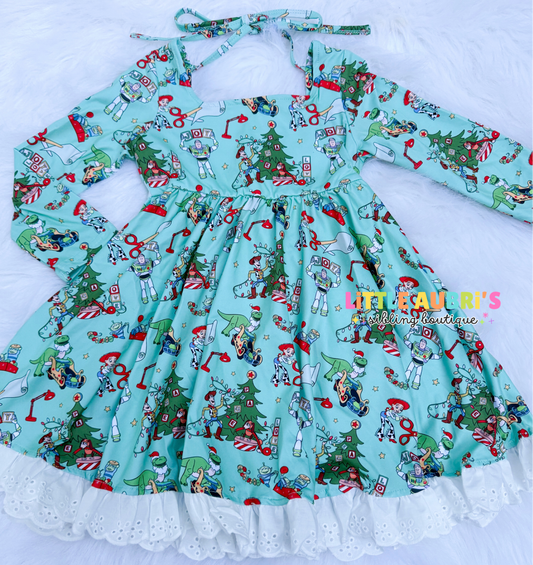 FESTIVE TOYS Lace Tie Dress