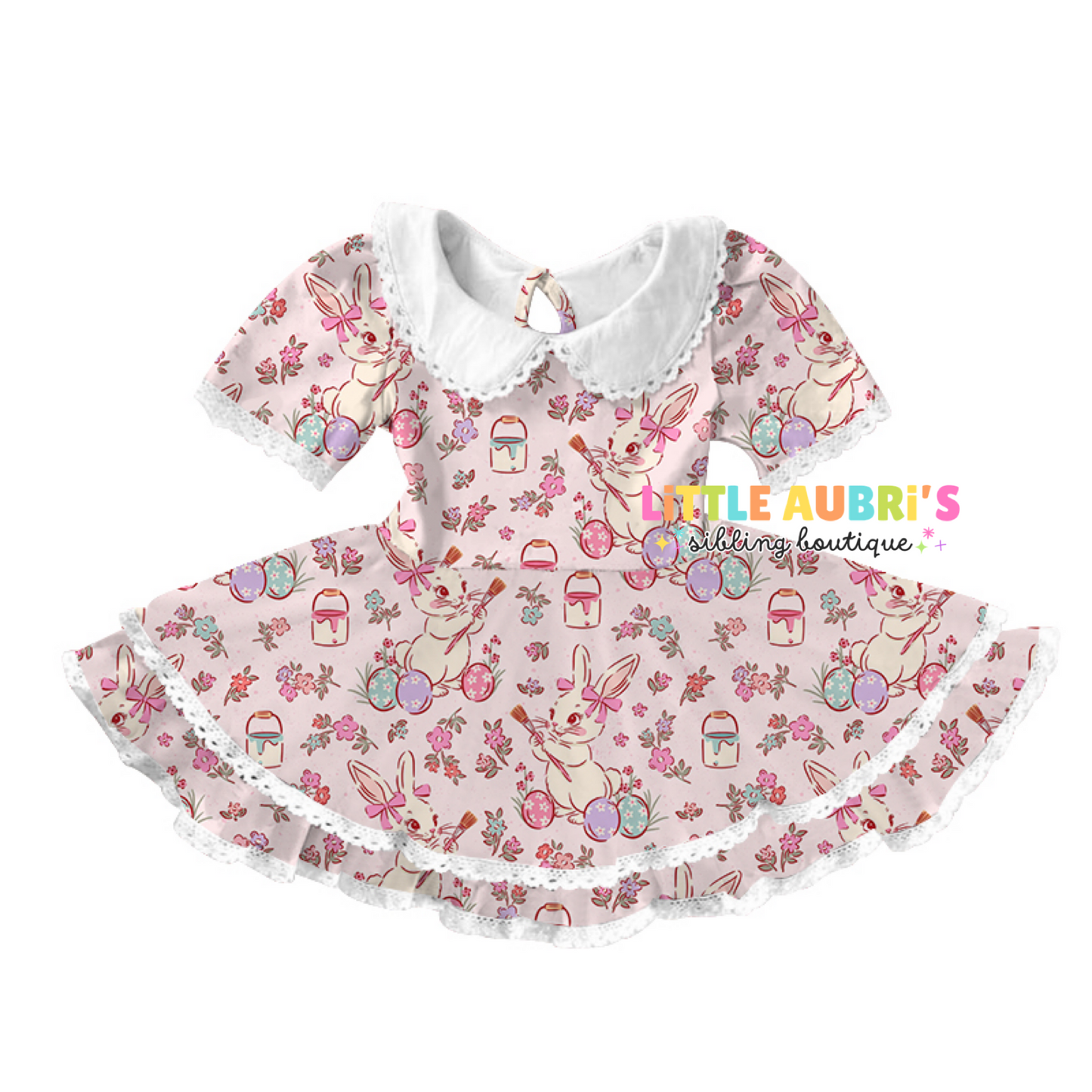 VINTAGE BUNNIES Lace Collar Dress (*SHIPS LATE FEB)