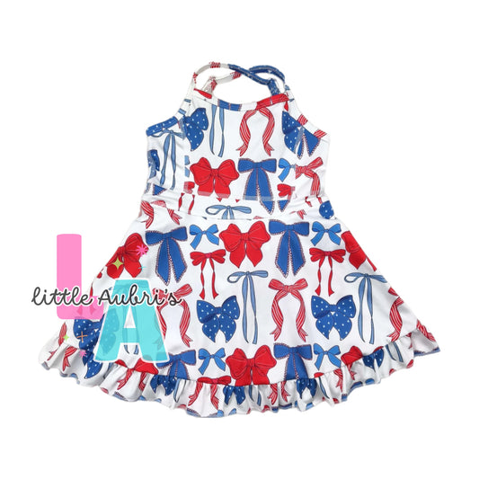 Patriotic Bow Athletic Dress ETA Early June