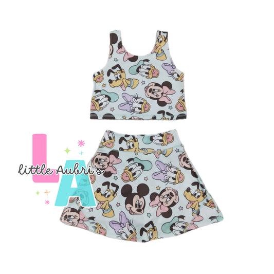 Mouse Gang Crop and Athletic Skort Set ETA Late August