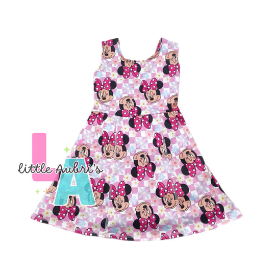 Floral Checker Mouse Athletic Dress ETA Late August