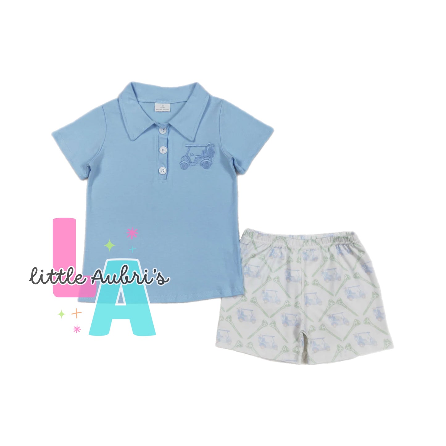 Embroidered Golf Short Set ETA Late June