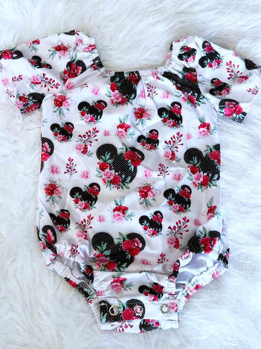 Polka Dot Floral Mouse Leotard
