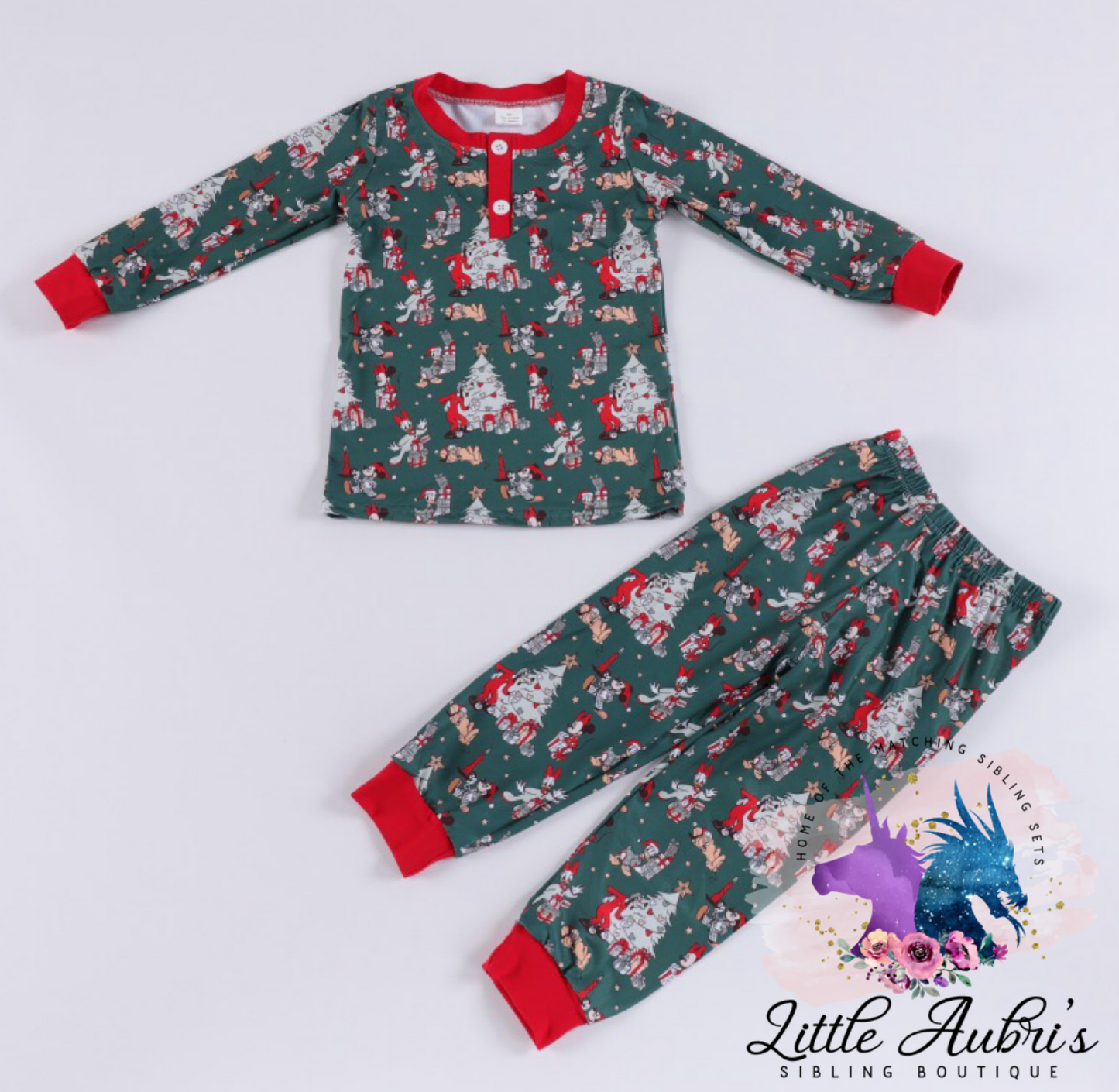 Vintage Holiday Mouse Pajama Set