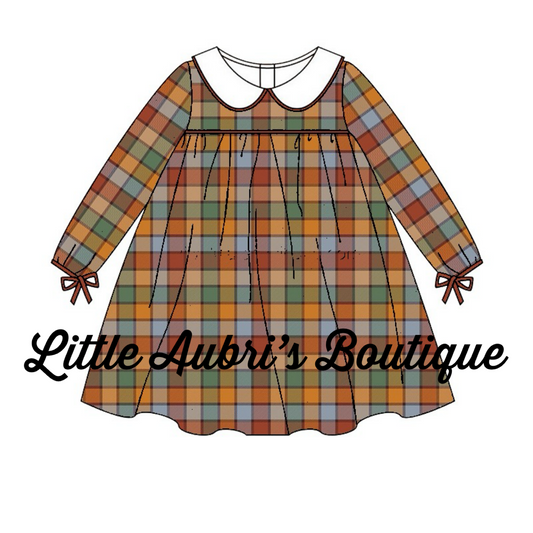 PREORDER Harvest Plaid Collar Dress CLOSES 6/30