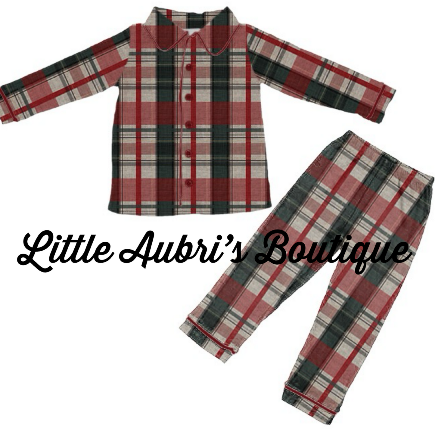 PREORDER Adult Tartan Plaid Pajama Set CLOSES 7/12