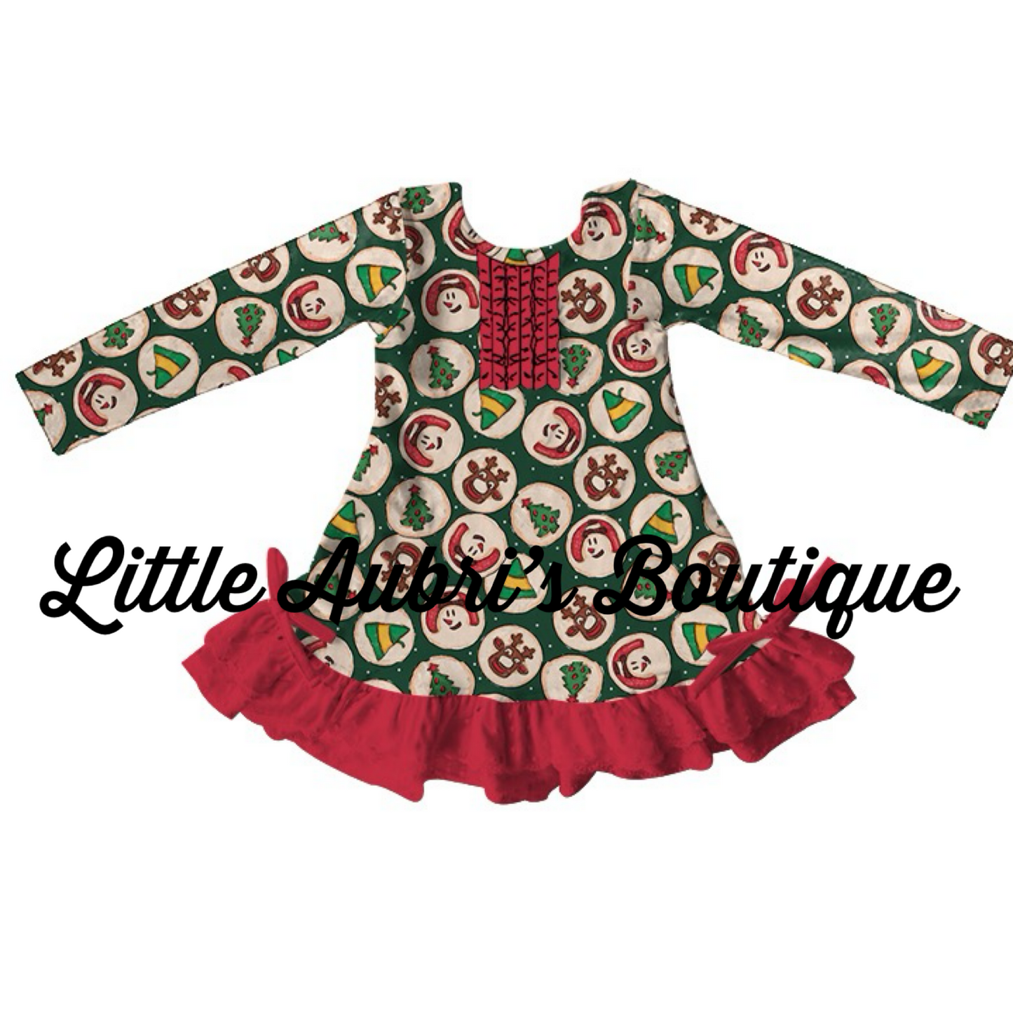 PREORDER Holiday Cookies Ruffle Pajama Dress CLOSES 7/12