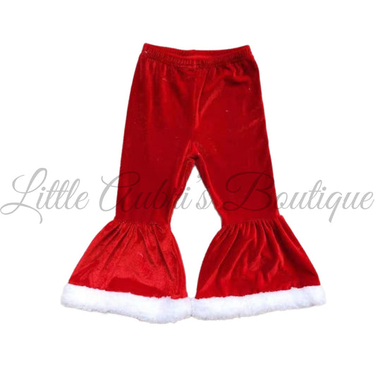 Red Velvet Fur Bell Bottoms ETA Early Sept