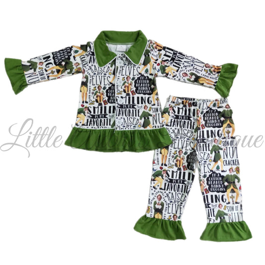 Elf Ruffle Pajama Set ETA Early October