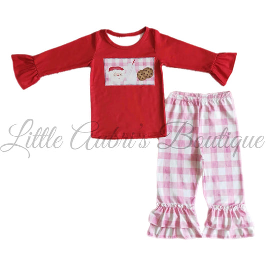 Pink Milk and Cookies Ruffle Pants Set ETA Early October