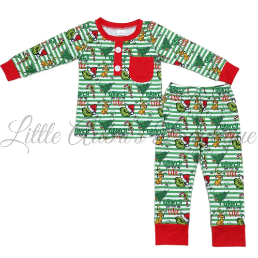 Green Face Vibe Pajama Set ETA End November