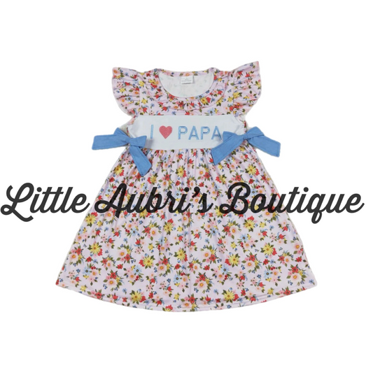 I Love Papa Floral Dress ETA Early May