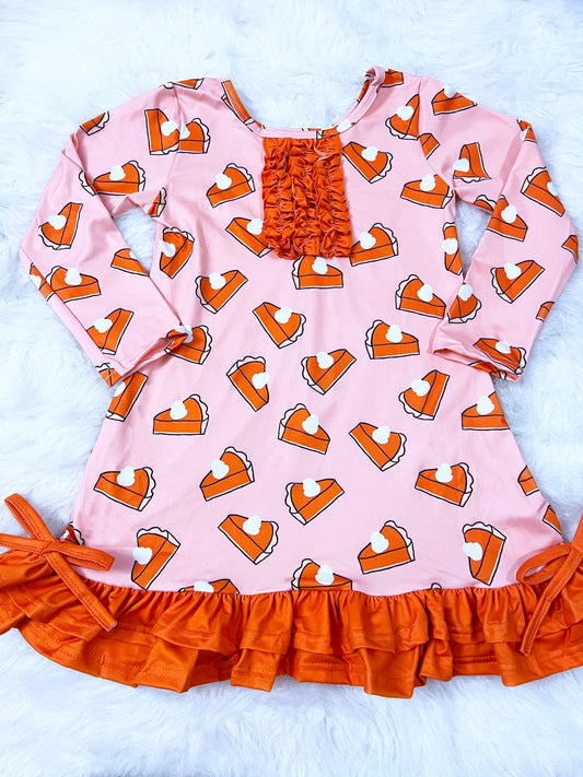 Pumpkin Pie Ruffle Pajama Dress