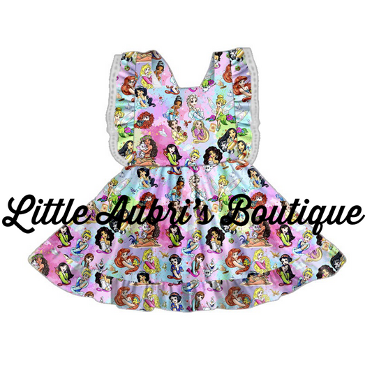 PREORDER Watercolor Princess Pinafore Dress CLOSES 12/1