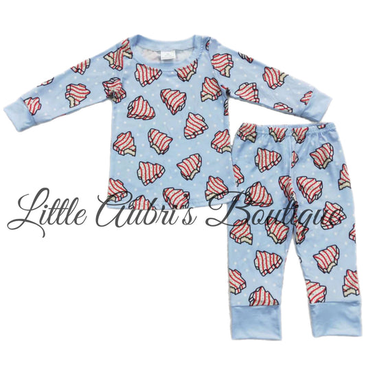 Blue Christmas Cakes Pajama Pants Set ETA End November