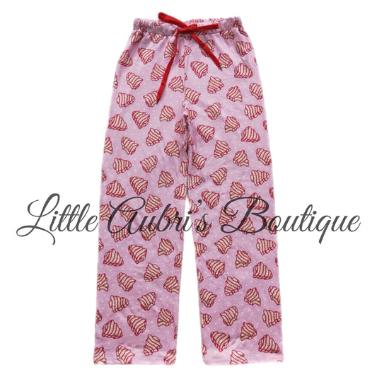 Pink Christmas Cakes Adult Pajama Pants End November