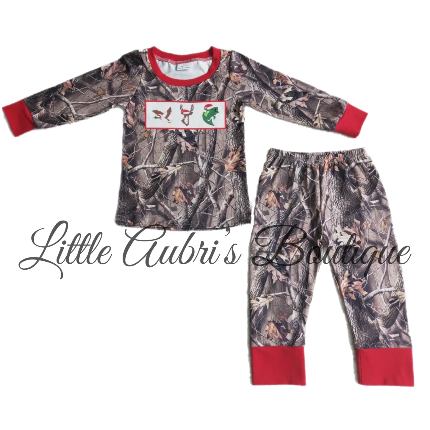 Camo Christmas Pajama Pants Set ETA Early Sept