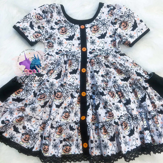 MOUSE JACK O’LANTERNS Lace Dress (*SHIPS END SEPT)