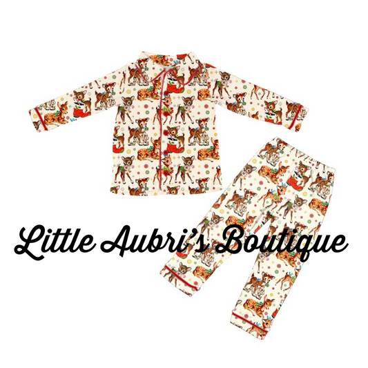 PREORDER Vintage Reindeer Pajama Set CLOSES 7/26