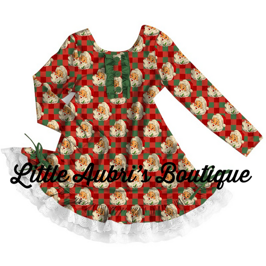 PREORDER Vintage Santa Ruffle Pajama Lace Dress CLOSES 7/26