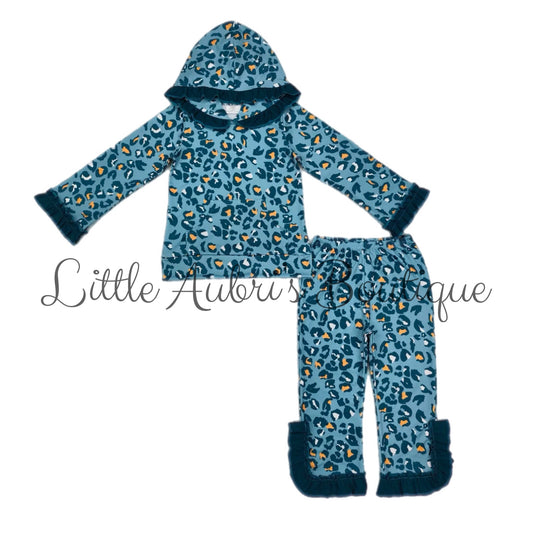 Dark Green Leopard Ruffle Set ETA End January