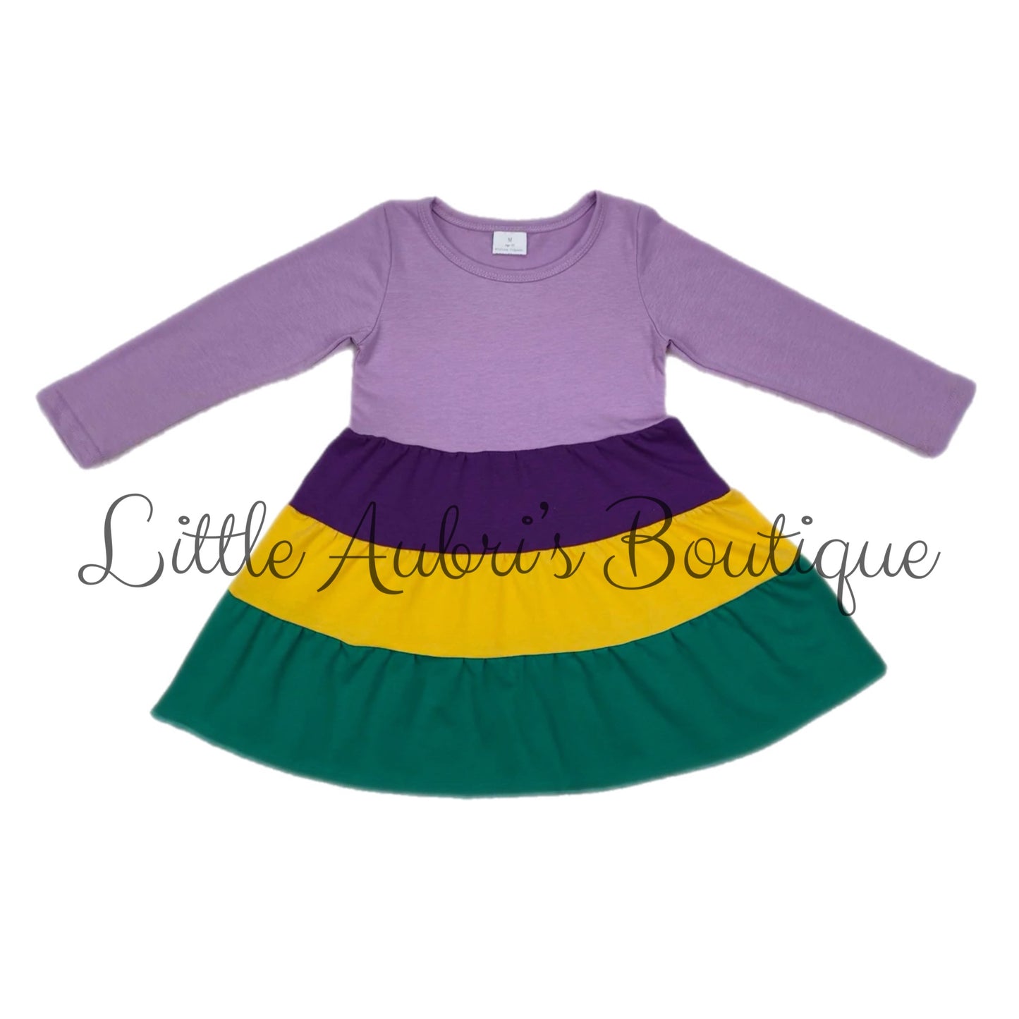 Mardi Gras Colorblock Dress ETA End Jan