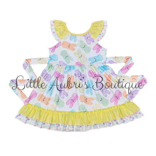 Polka Dot Peeps Ruffle Dress ETA Early March