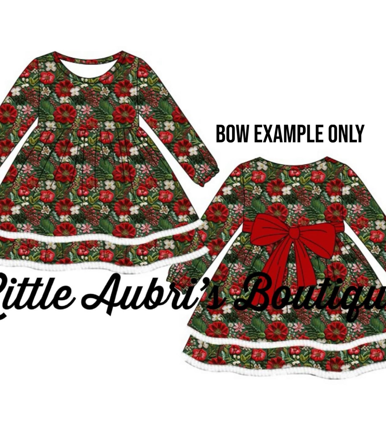 HOLIDAY PLAID Tie Back Bow Dress (*SHIPS MID OCT)