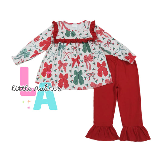 Christmas Bows Pants Set ETA Late August