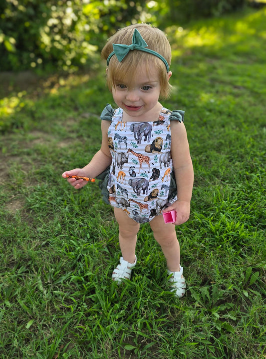 Zoo Day Ruffle Bum Romper